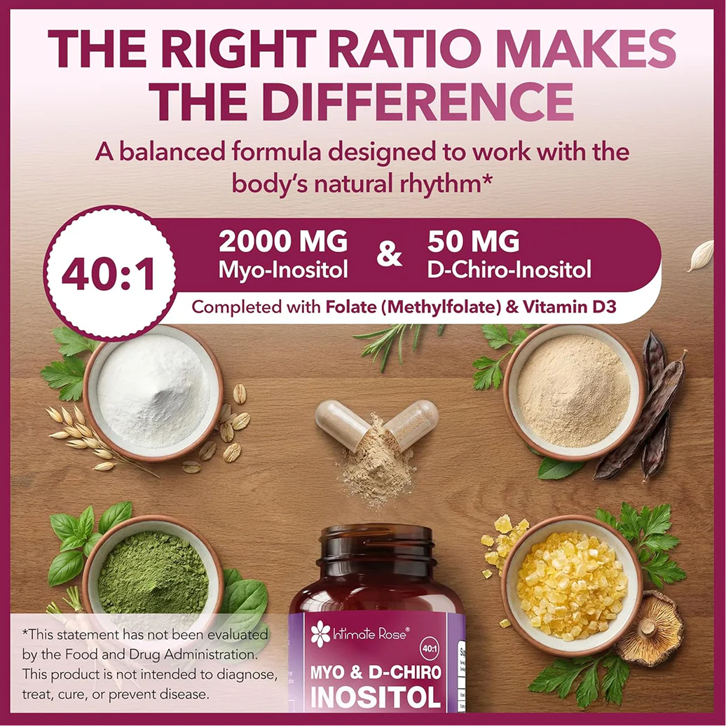 Myo-Inositol and D-Chiro Inositol 40:1 + Folate and Vitamin D Supplement - Image 11